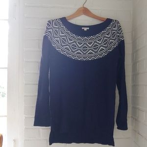 Gap Maternity Sweater, Navy and white